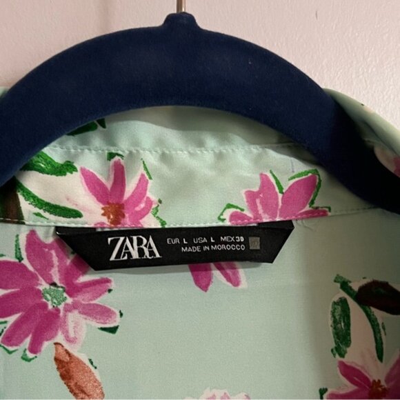 Zara Floral Button Up Shirt - Picture 6 of 6